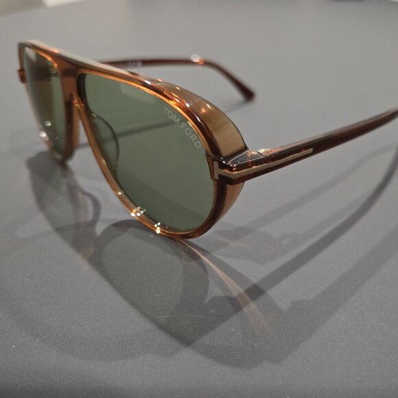 Tom Ford Marcus Aviator Sunglasses - TF1023 48N 60-13 140-1 - Brown - Picture 4 of 16